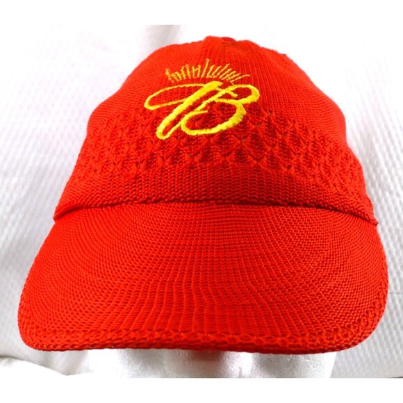 RARE Knit Budweiser #8 Dale Earnhardt Jr. Women's Adjustable Hat Red Ball Cap - Picture 1 of 8